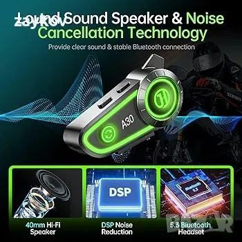 YYTFY Високоговорител за мотоциклетна каска Bluetooth слушалка Bluetooth слушалка