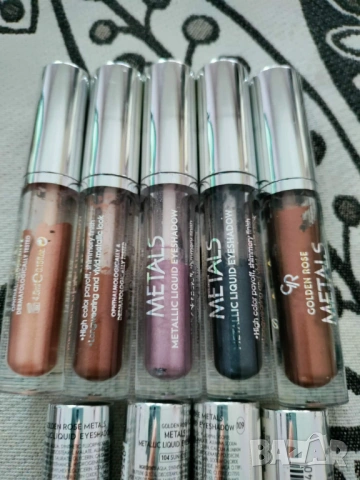 Сенки за очи с метален ефект Golden rose, снимка 4 - Козметика за лице - 54188139