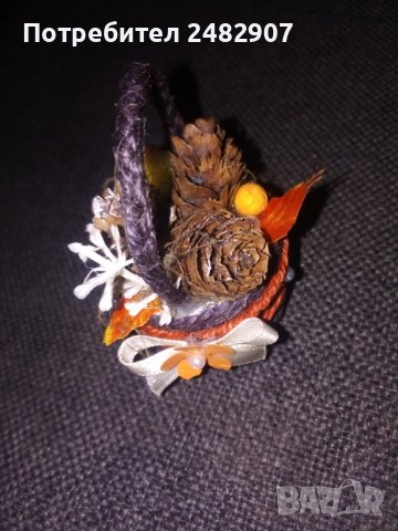 Ръчно изработени мини кошнички с цветя, снимка 12 - Декорация за дома - 38468109