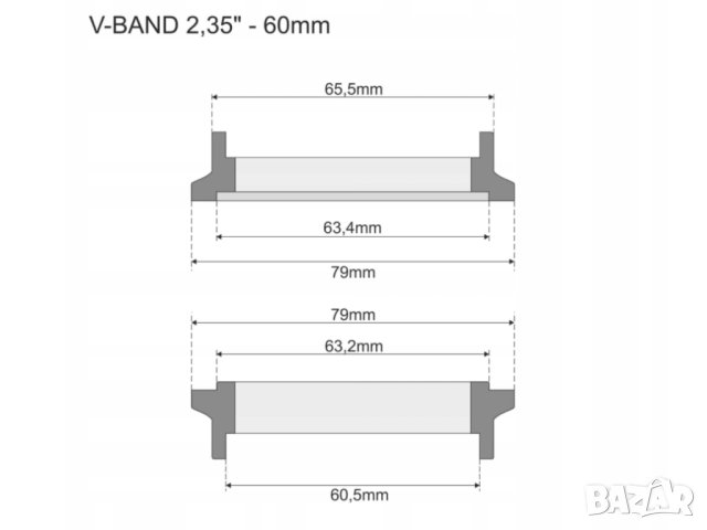 V-BAND скоба с фланци скоби v band турбо генерация гейт, снимка 14 - Аксесоари и консумативи - 34156483