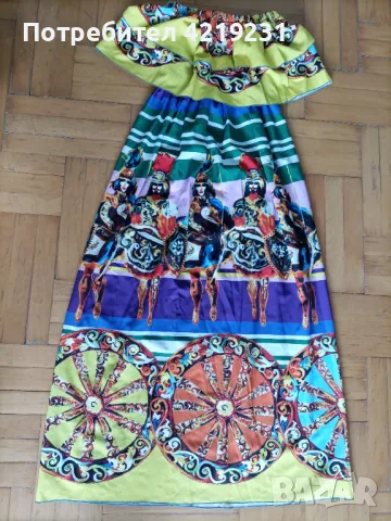 Цветна дълга рокля на Dolce & Cabbana, снимка 4 - Рокли - 49697631