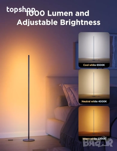 Чисто нова подова лампа Govee RGBIC Basic, LED ъглова лампа, работеща с Alexa, 1000 лумена ..., снимка 6 - Лед осветление - 51984484