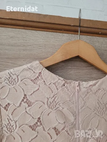 Бежова кукленска рокля , снимка 5 - Рокли - 48471901