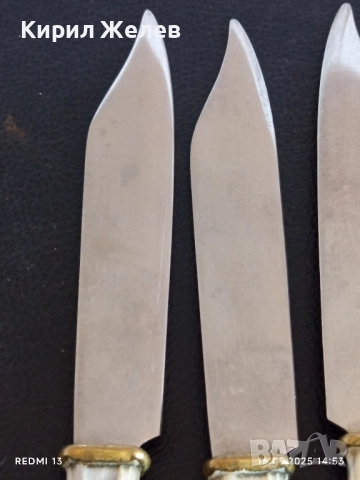 Комплект пет ножа за десерт стари СССР Тбилиси за КОЛЕКЦИОНЕРИ 50646, снимка 4 - Други ценни предмети - 51733191