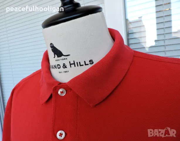 Gant Mens Red Short Sleeve Cotton Pique Casual Polo Cotton T-Shirt Size XL, снимка 4 - Тениски - 50326635