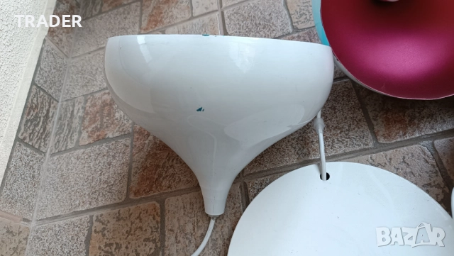 Алуминиев лампион пендел лампа абажур осветително тяло тройка, снимка 6 - Лампи за таван - 49985579