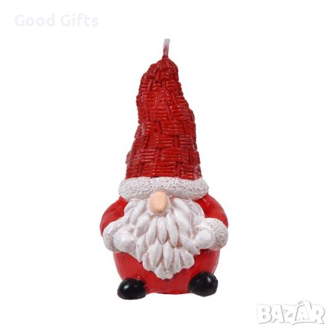 3 Броя 3D Коледна свещ Дядо Коледа Гном