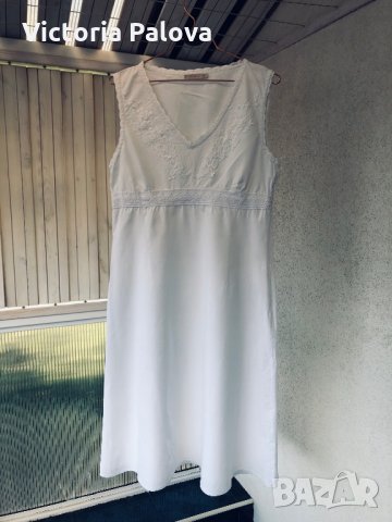 Красива бяла рокля FRANSA, снимка 3 - Рокли - 29559983
