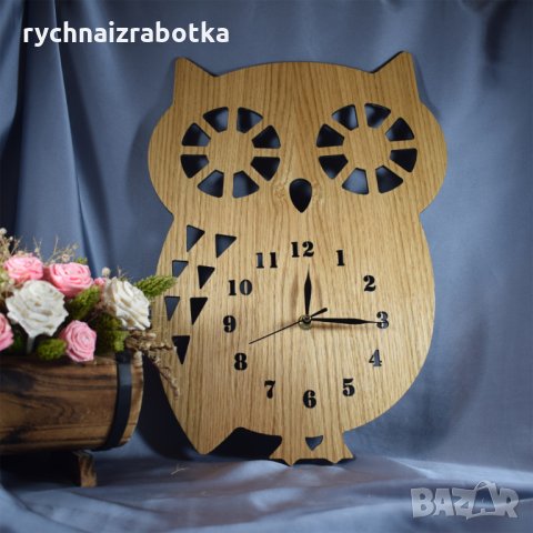 Часовник Бухал - Стенен, снимка 3 - Стенни часовници - 29459823