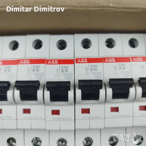 ABB S201-B16 16A 6kA – нови автоматични прекъсвачи, снимка 2 - Ключове, контакти, щепсели - 55903120