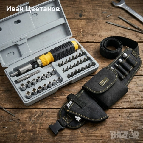 Комплект инструменти AIWA в кутия 41 части + Подарък Многофункционална работна чанта