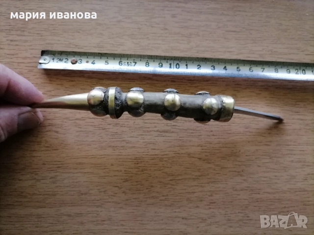 Джобна ножка орех бронз, снимка 4 - Ножове - 52647129