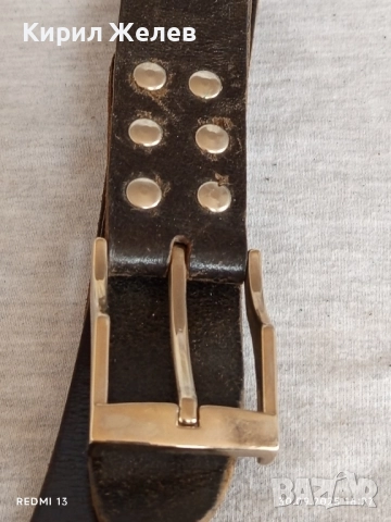 Кожен колан с капси здрав красив стилен дизайн 18400, снимка 2 - Колани - 51893267