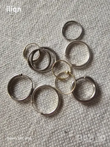 Сребърни обеци.  925 Проба.Цена 22.99лв. Разгледайте и останалите ми обяви., снимка 2 - Колиета, медальони, синджири - 48964755