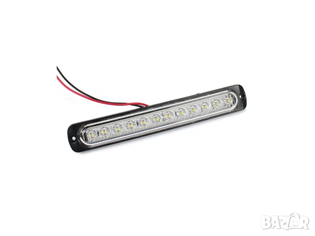 LED габарит 12 LED 192 mm 12-24V с бяла светлина