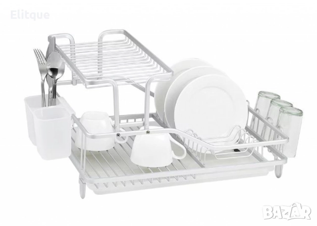 Сушилник за съдове с 2 нива и включена тава