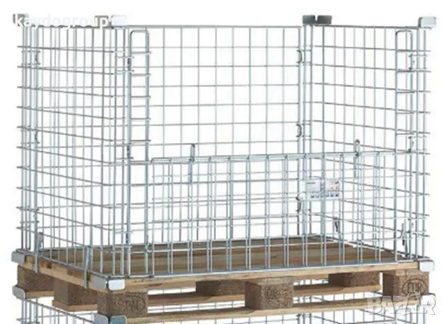 Промо! Телен кош / контейнер сгъваем за европалет Ф6 80x120xН85, снимка 6 - Друго търговско оборудване - 48663938