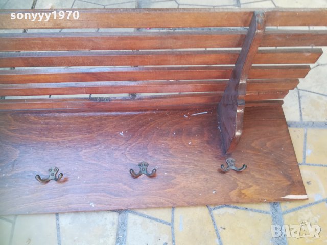 стара дървена закачалка 124х28х24см 0109210926, снимка 11 - Антикварни и старинни предмети - 33987566