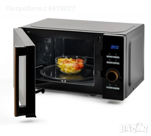 Микровълнова фурна 20L,черна, дигитална., снимка 5 - Микровълнови - 55725074