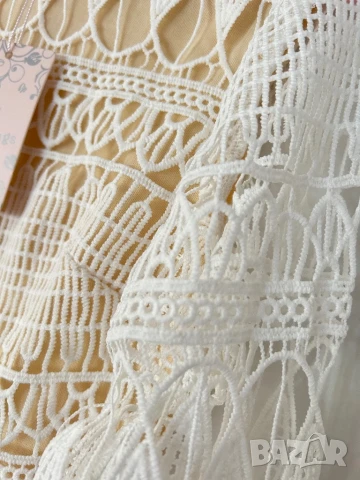 РАЗПРОДАЖБА Нов дамски дантелен гащеризон къс крачол елегантен размер XS и размер S, снимка 5 - Гащеризони - 50611965