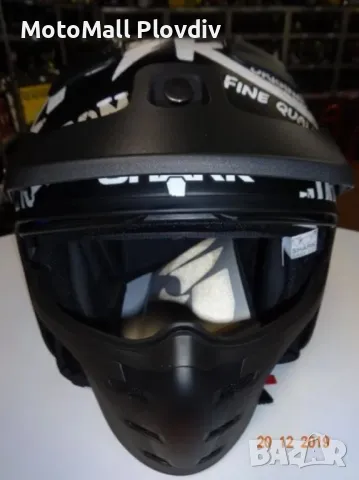 Shark x-drak каска мото off-road чопър рокер размери m l xl xxl нови, снимка 3 - Аксесоари и консумативи - 49315505