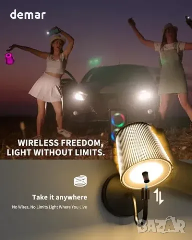 Смарт аплик LED Luminex Wall Lights, акумулаторна RGB с дистанц., снимка 5 - Смарт домашни устройства (Smart Home) - 55850516