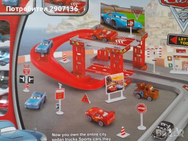 Гараж -  Писта на МАКУИНИТЕ с 4 коли,на 2 етажа,знаци, бензиностанция , снимка 6 - Коли, камиони, мотори, писти - 31153852