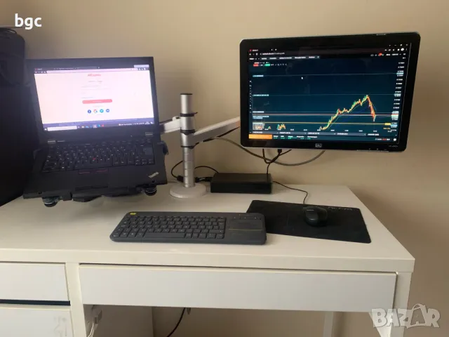 Дизайнерска Стойка ЛАПТОП+МОНИТОР Алуминиева Регулируема , снимка 9 - Стойки, 3D очила, аксесоари - 47848764