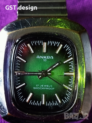 Изключително рядък Оригинал Часовник Швейцарски Механичен Масивен Анкра 53 Ankra, снимка 1 - Мъжки - 44667721