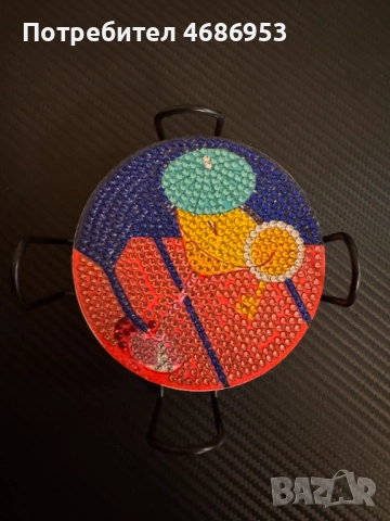 Диамантени поставки за чаши, снимка 2 - Декорация за дома - 52915020