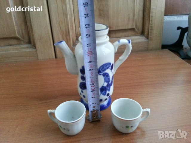 Сет за ракия каничка с чашки, снимка 7 - Антикварни и старинни предмети - 36680341