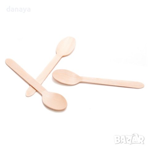 3975 Комплект дървени лъжици/вилици, 10 броя, снимка 2 - Аксесоари за кухня - 42516563