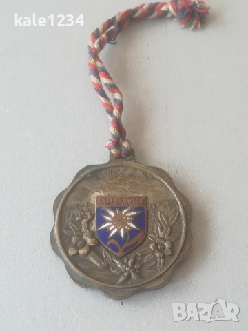 Стар туристически медальон. Еделвайс. Закрилник. Ettenhausen. Планинарски, снимка 5 - Антикварни и старинни предмети - 44526411