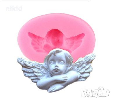 Наблюдаващ ангел малък силиконов молд форма фондан гипс шоколад смола кръщене