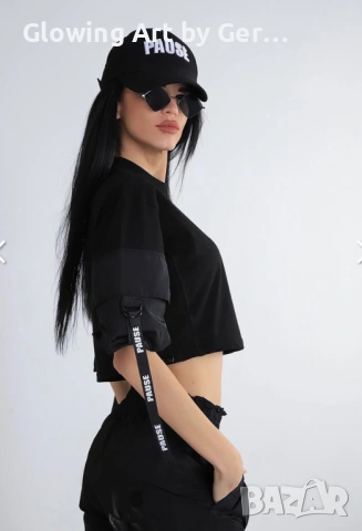 Къса блузка Pause, снимка 3 - Тениски - 54036008