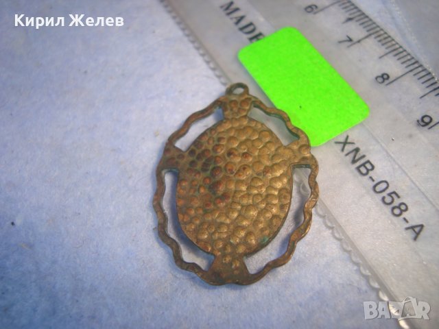СТАРА ПРАВОСЛАВНА МЕДНА РЯДКА НАГРЪДНА ИКОНКА 12422, снимка 9 - Антикварни и старинни предмети - 37753577