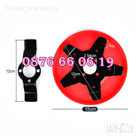 Глава за тример за косене на трева и плевели, нож за косене на трева, снимка 3 - Градинска техника - 44582023