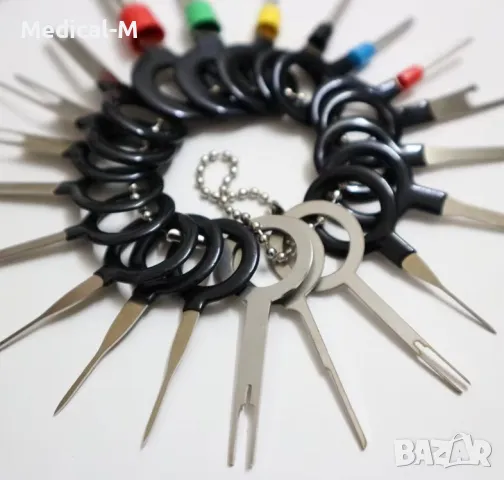 21бр. Комплект инструменти за вадене на пинове от букси и клеми, снимка 2 - Други инструменти - 49404506