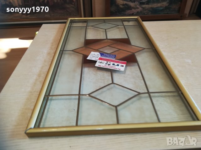Витраж 64х36см рамка и стъкло 1801212005, снимка 10 - Колекции - 31471224