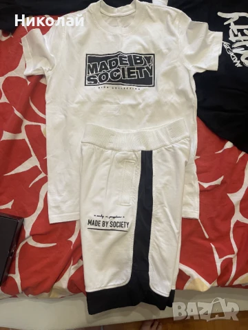 НОВИ!Тениски с печат MADE BY SOCIETY 7-10г., снимка 9 - Детски анцузи и суичери - 50344236