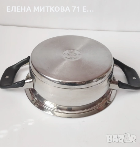 АМС швейцарски масивни тенджерки от стомана с двойно дъно- с термо капаци, снимка 6 - Съдове за готвене - 54184275