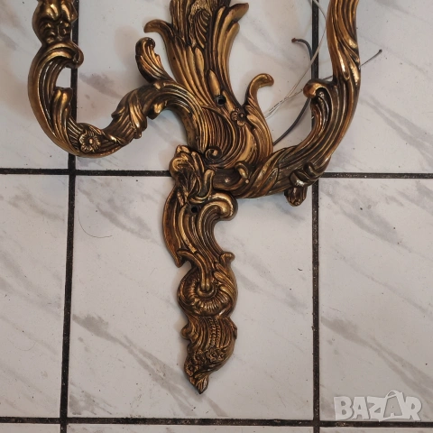 Масивен бронзов аплик стил Рококо. , снимка 4 - Антикварни и старинни предмети - 53201110