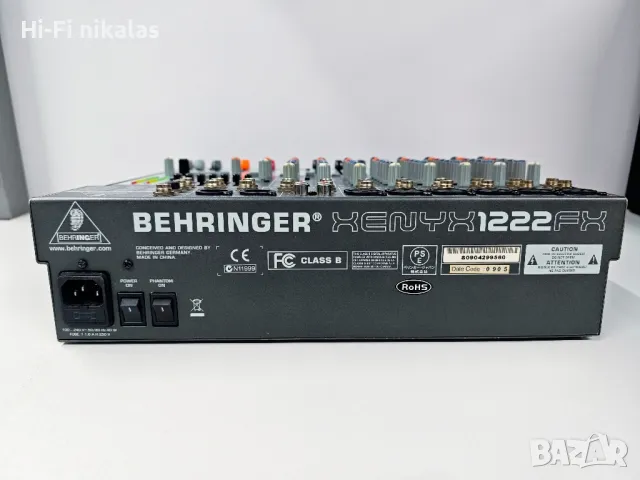 12 канален смесител миксер мишпулт BEHRINGER XENYX 1222 FX, снимка 9 - Ресийвъри, усилватели, смесителни пултове - 48602052