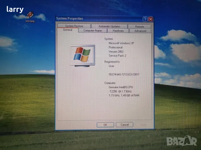 Лаптоп Toshiba Satellite A110 15.4", снимка 2 - Лаптопи за дома - 48509683