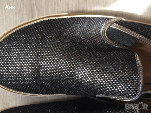 Лъскави черни гуменки № 38., снимка 3 - Дамски ежедневни обувки - 53968513