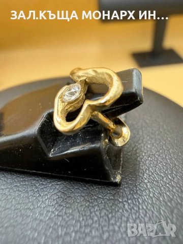 Златна обеца/обецата е само една, снимка 2 - Обеци - 51991998