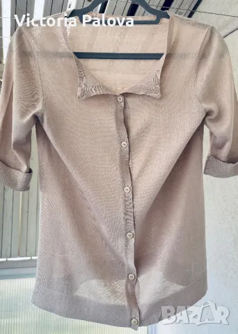 Лукс BRUNO MANETTI  Италия жилетка коприна ( 70%) и памук, снимка 4 - Жилетки - 49792271