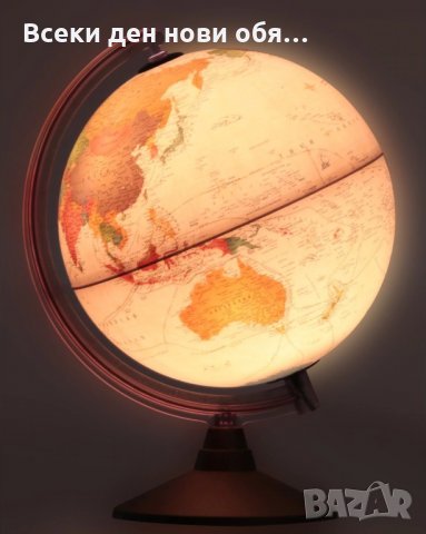 Голям географски глобус - LED Лампа, снимка 7 - Настолни лампи - 31958587