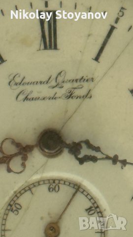 Сребърен джобен часовник, снимка 3 - Джобни - 42537132