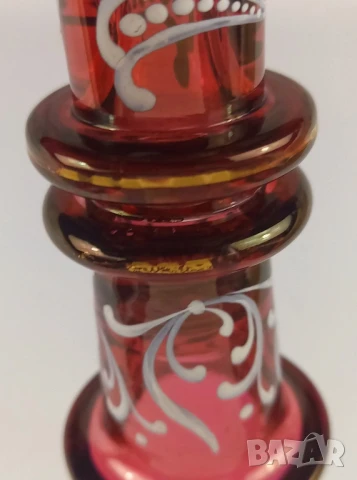 Ръчно рисуван стъклен свещник, снимка 4 - Други - 51387344